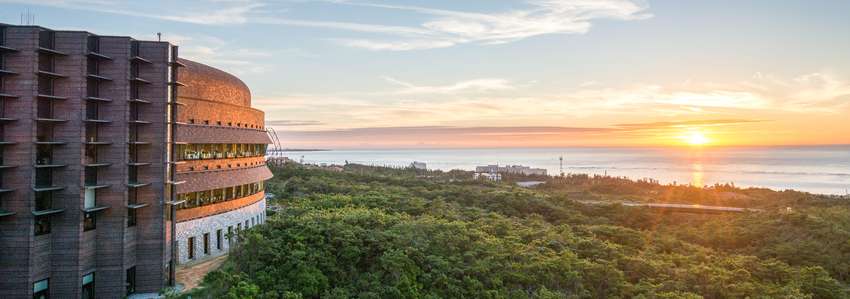 Sunset over the sea near OIST